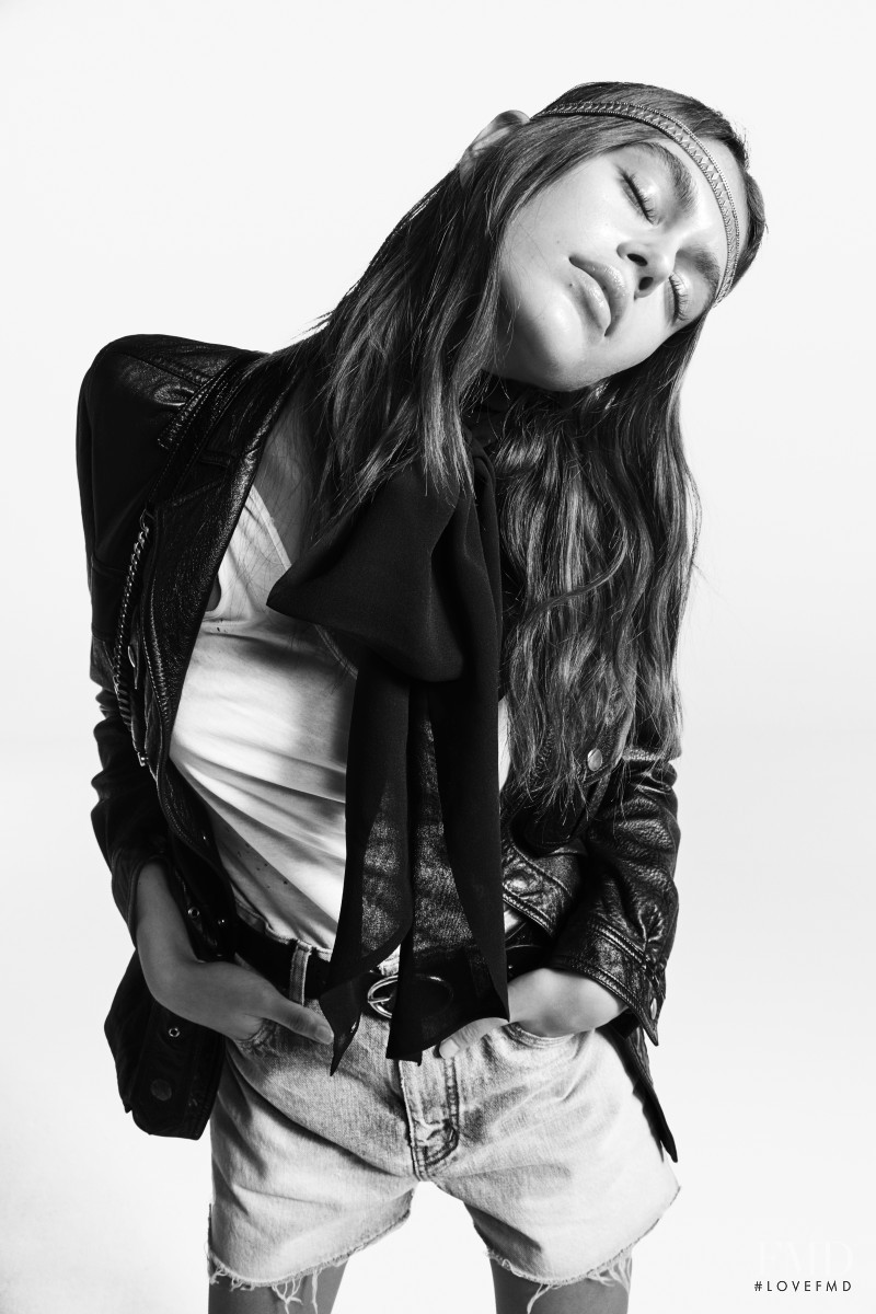 Kaia Gerber featured in  the Saint Laurent Denim advertisement for Summer 2019