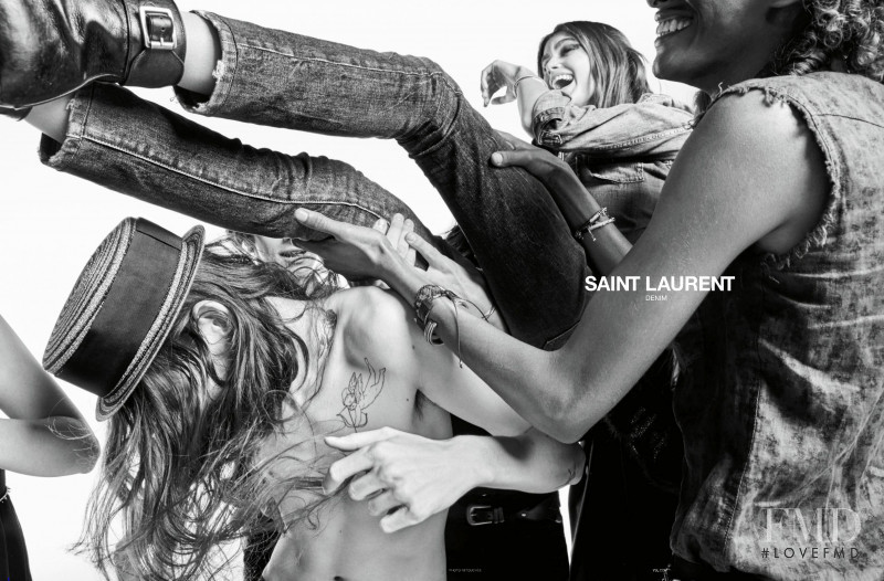 Dylan Christensen featured in  the Saint Laurent Denim advertisement for Summer 2019
