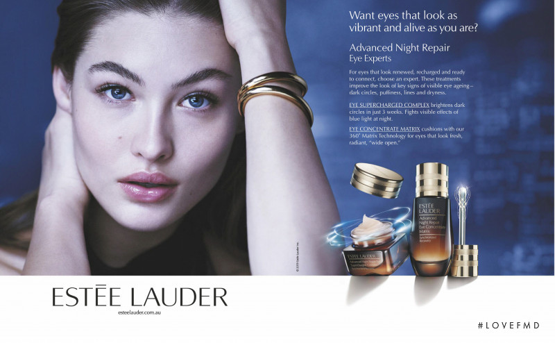 Grace Elizabeth featured in  the Estée Lauder advertisement for Fall 2019