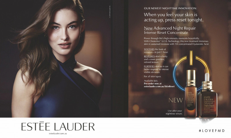 Grace Elizabeth featured in  the Estée Lauder advertisement for Fall 2019