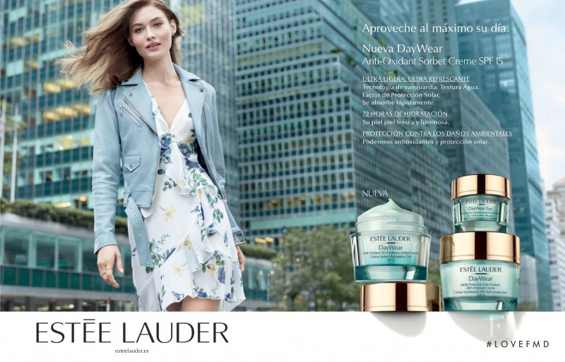 Grace Elizabeth featured in  the Estée Lauder advertisement for Fall 2019
