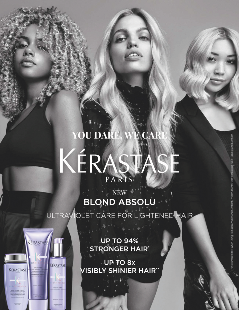 Daphne Groeneveld featured in  the Kerastase advertisement for Spring/Summer 2019