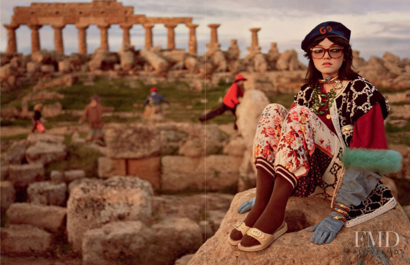 Ellia Sophia featured in  the Gucci advertisement for Pre-Fall 2019