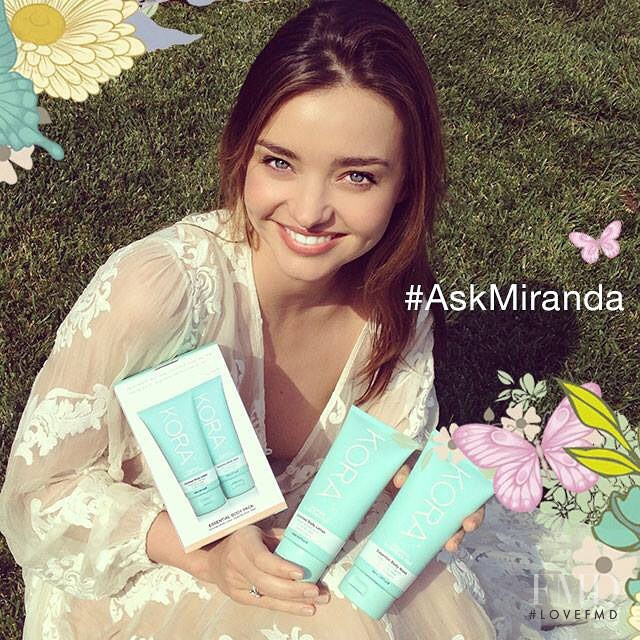 Miranda Kerr featured in  the Kora Organics advertisement for Autumn/Winter 2014