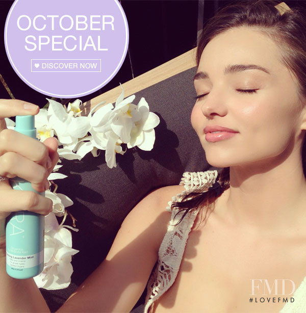 Miranda Kerr featured in  the Kora Organics advertisement for Autumn/Winter 2014