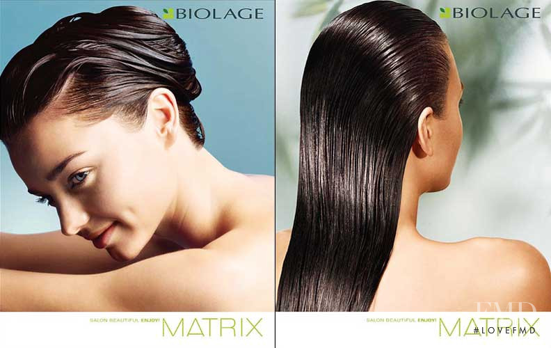 Miranda Kerr featured in  the Biolage advertisement for Spring/Summer 2006