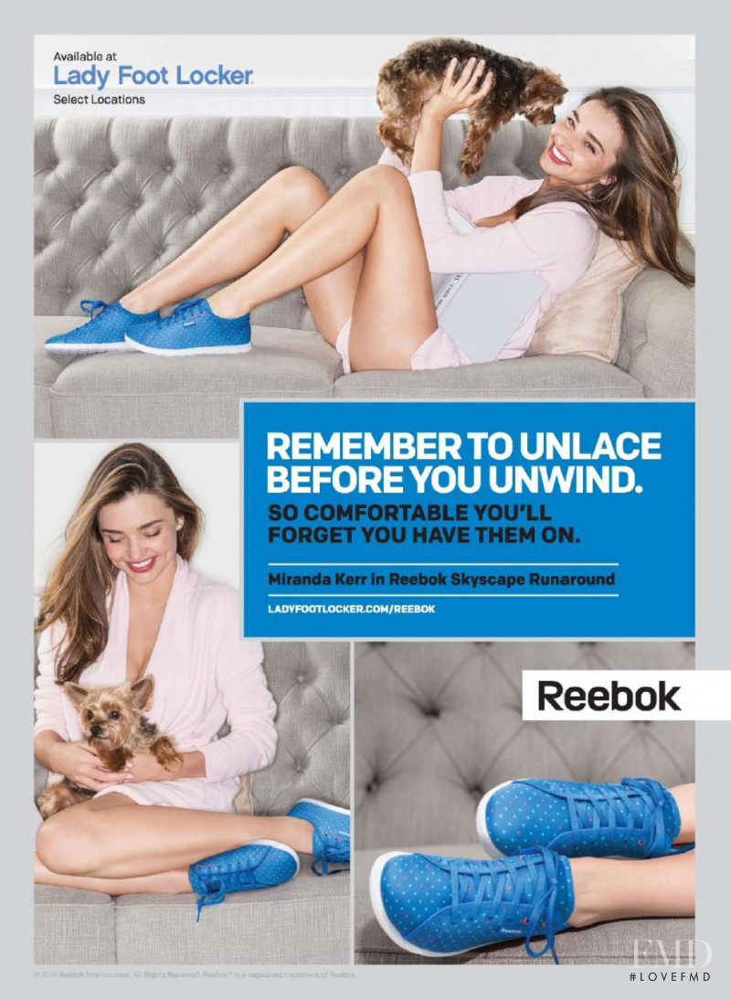 Miranda Kerr featured in  the Reebok advertisement for Autumn/Winter 2014