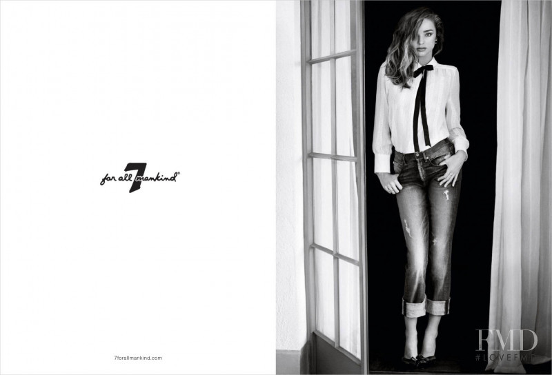 Miranda Kerr featured in  the 7 For All Mankind advertisement for Autumn/Winter 2014