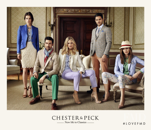 Abi Fox featured in  the Chester & Peck advertisement for Spring/Summer 2014