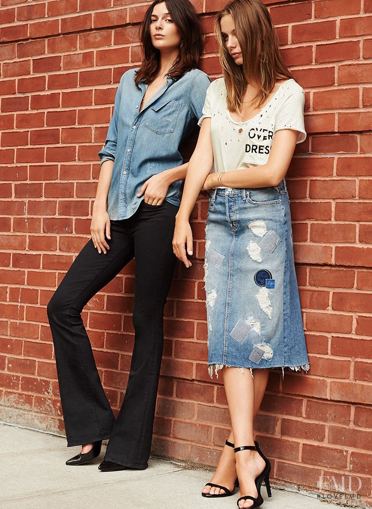 Abi Fox featured in  the Mother Denim advertisement for Fall 2015