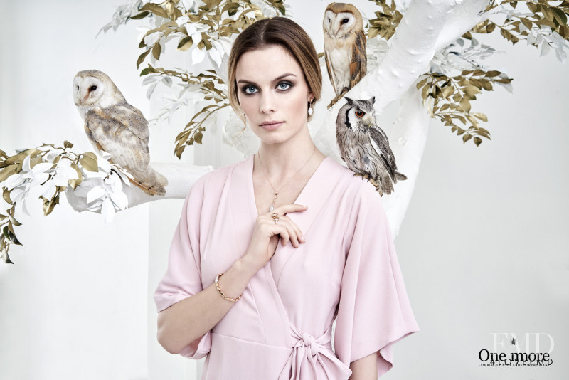 Abi Fox featured in  the One More Jewelry advertisement for Spring/Summer 2018