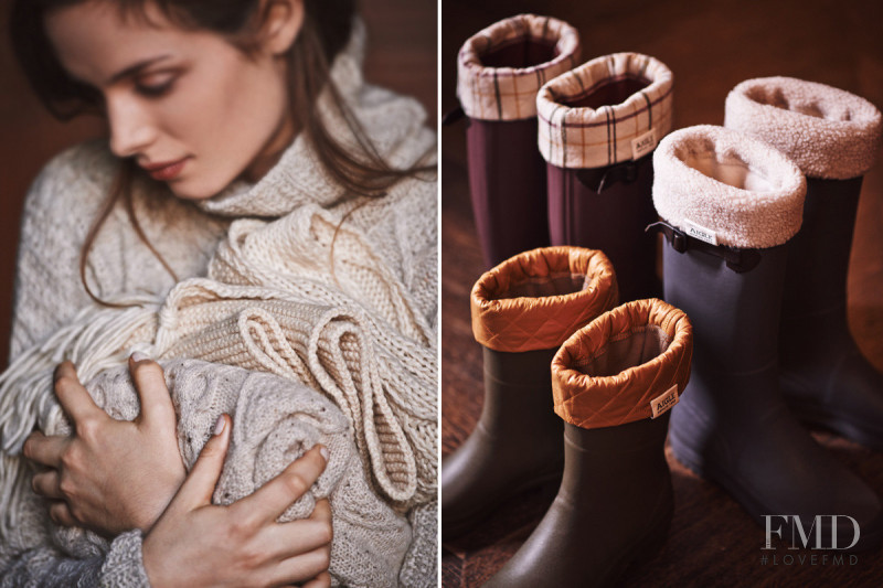 Abi Fox featured in  the Aigle lookbook for Autumn/Winter 2014