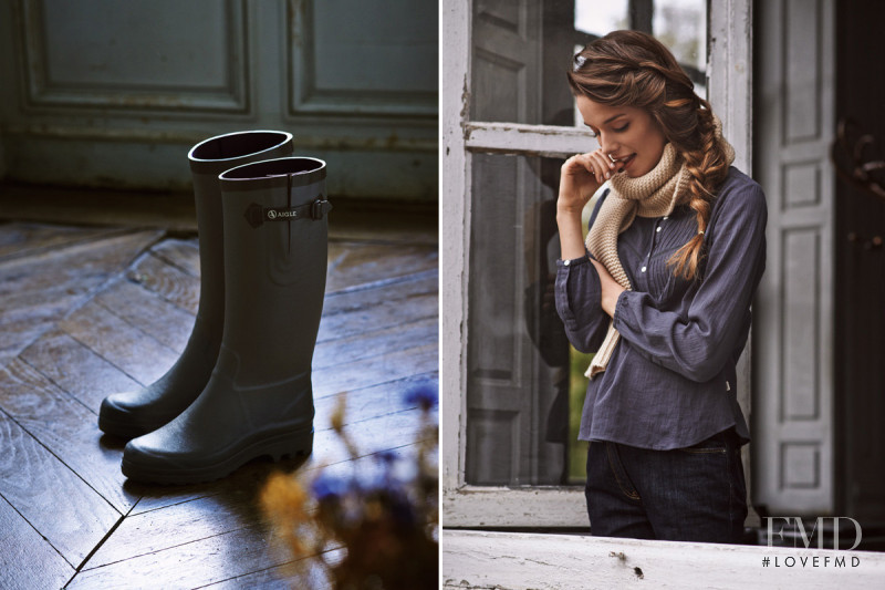 Abi Fox featured in  the Aigle lookbook for Autumn/Winter 2014