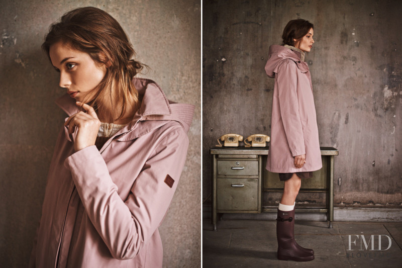 Abi Fox featured in  the Aigle lookbook for Autumn/Winter 2014