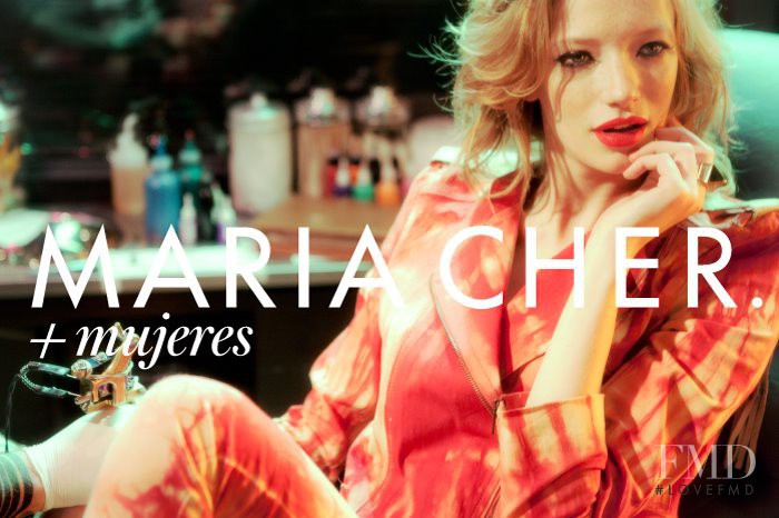 Milagros Schmoll featured in  the Maria Cher advertisement for Spring/Summer 2013