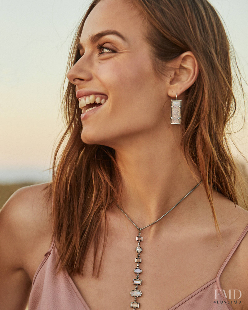 Abi Fox featured in  the Kendra Scott advertisement for Autumn/Winter 2017