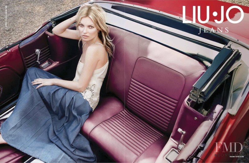 Kate Moss featured in  the Liu Jo Jeans advertisement for Spring/Summer 2013
