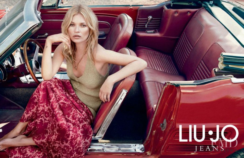 Kate Moss featured in  the Liu Jo Jeans advertisement for Spring/Summer 2013