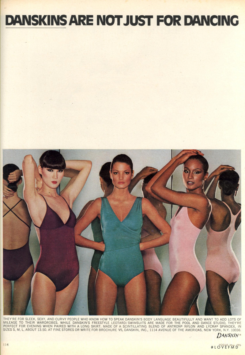 Beverly Johnson featured in  the Danskin advertisement for Spring/Summer 1976