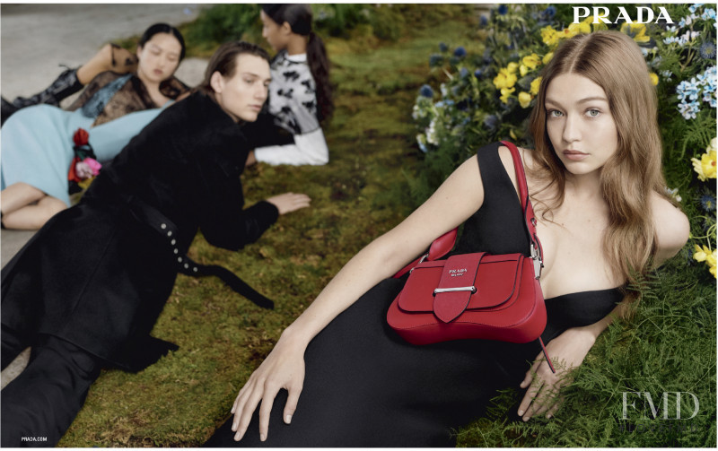 Gigi Hadid featured in  the Prada advertisement for Autumn/Winter 2019