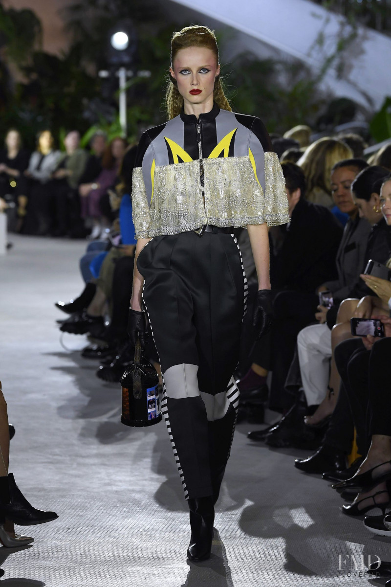 Rianne Van Rompaey featured in  the Louis Vuitton fashion show for Resort 2020