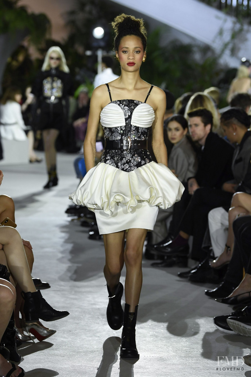 Selena Forrest featured in  the Louis Vuitton fashion show for Resort 2020