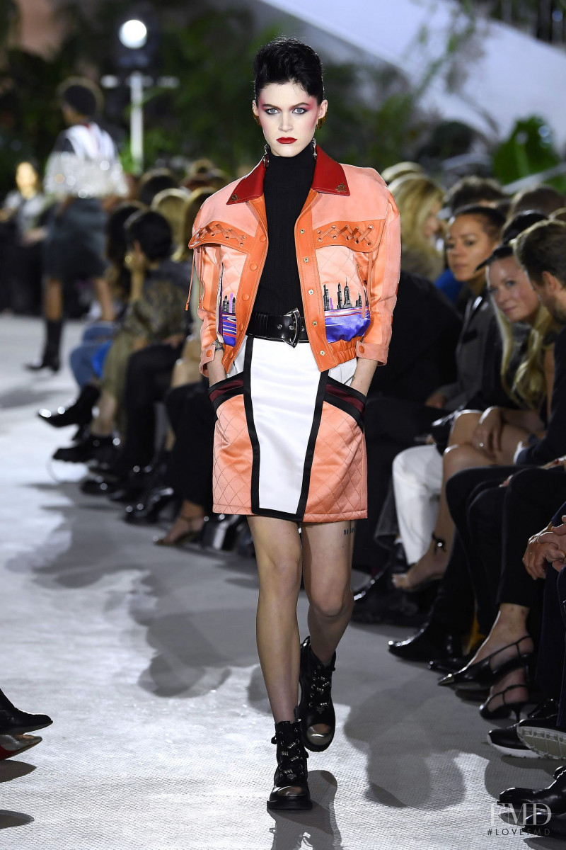 Makenna Cart featured in  the Louis Vuitton fashion show for Resort 2020