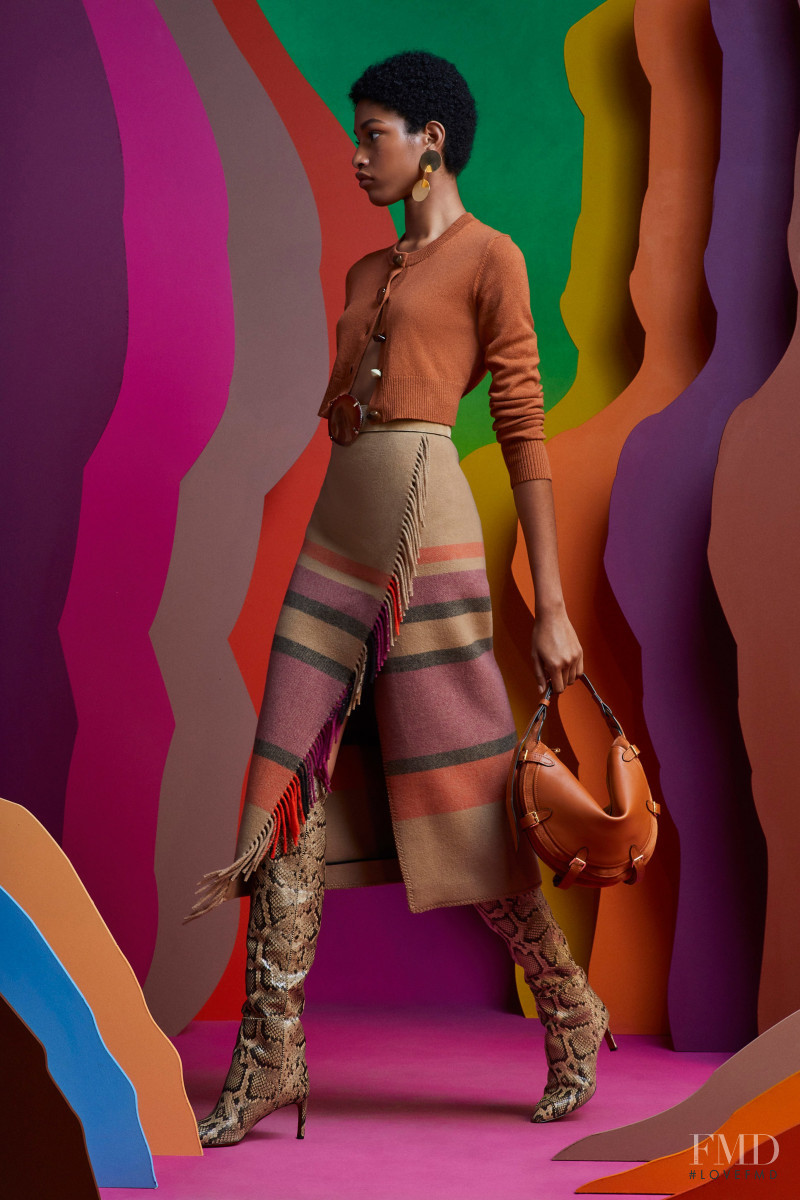 Naomi Chin Wing featured in  the Altuzarra lookbook for Resort 2020