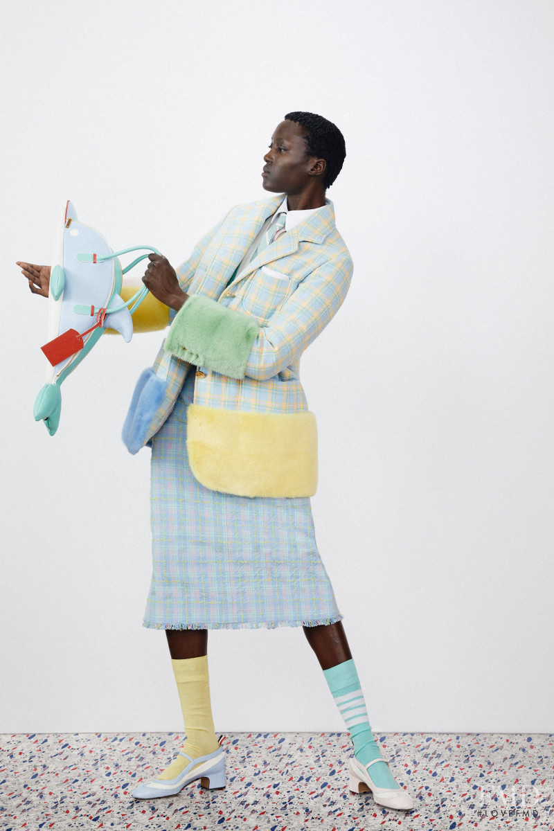 Rouguy Faye featured in  the Thom Browne lookbook for Resort 2020