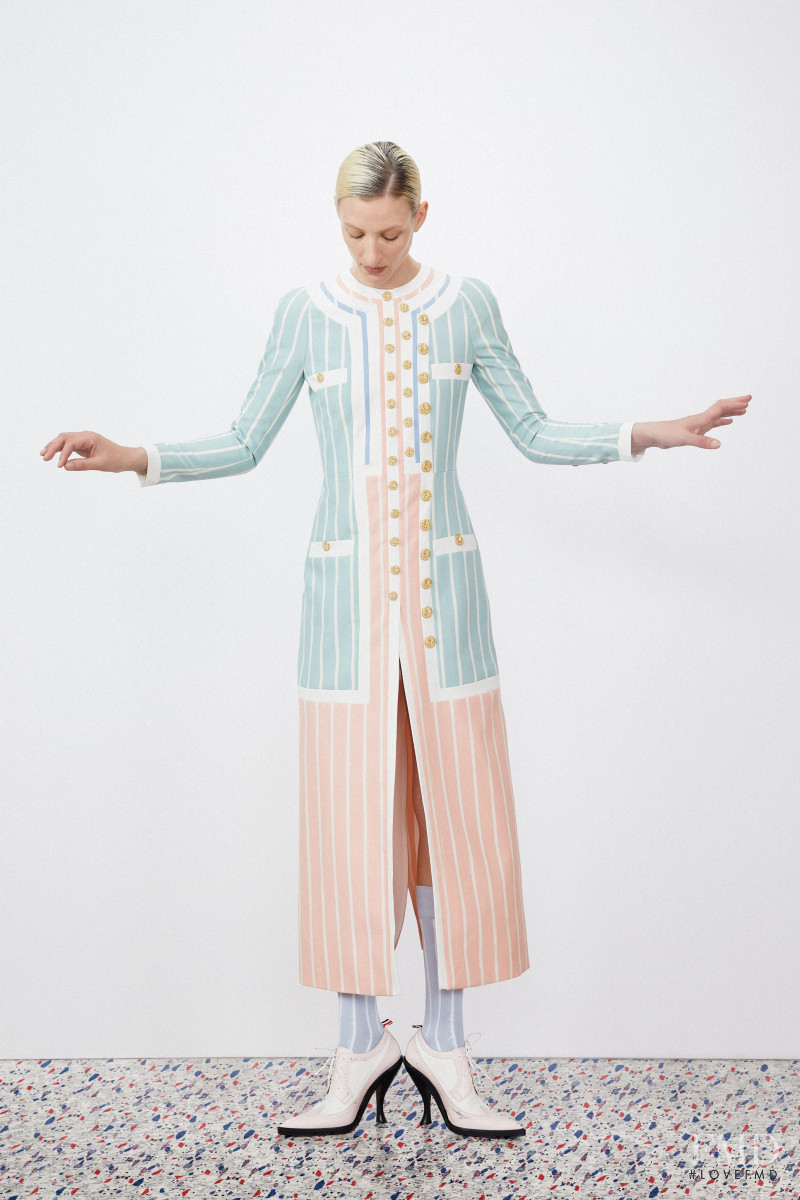 Maggie Maurer featured in  the Thom Browne lookbook for Resort 2020