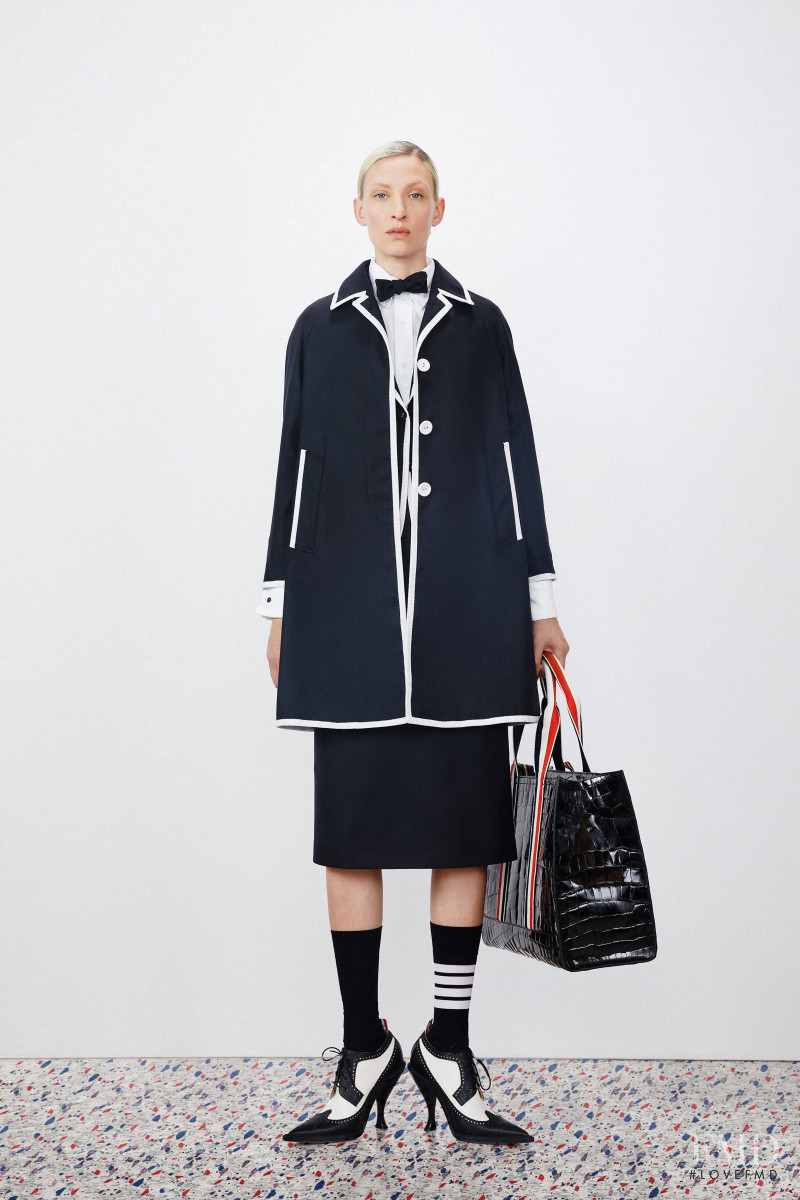 Maggie Maurer featured in  the Thom Browne lookbook for Resort 2020