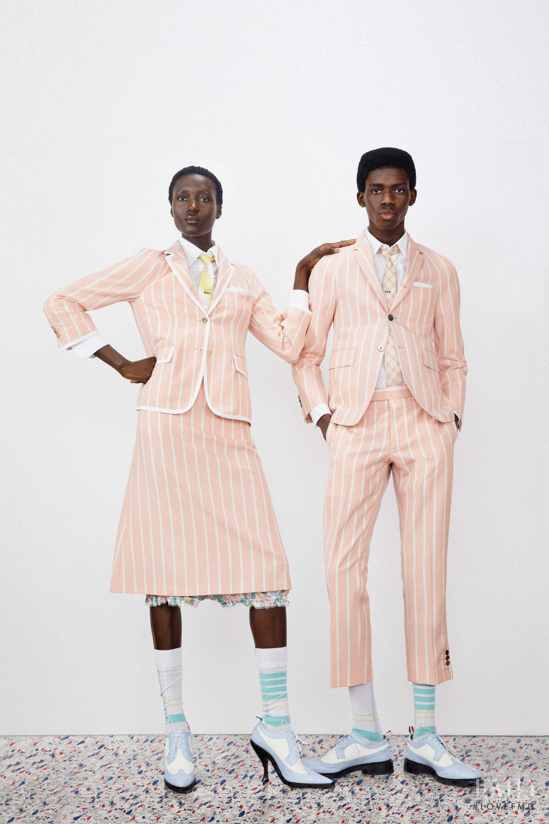 Rouguy Faye featured in  the Thom Browne lookbook for Resort 2020