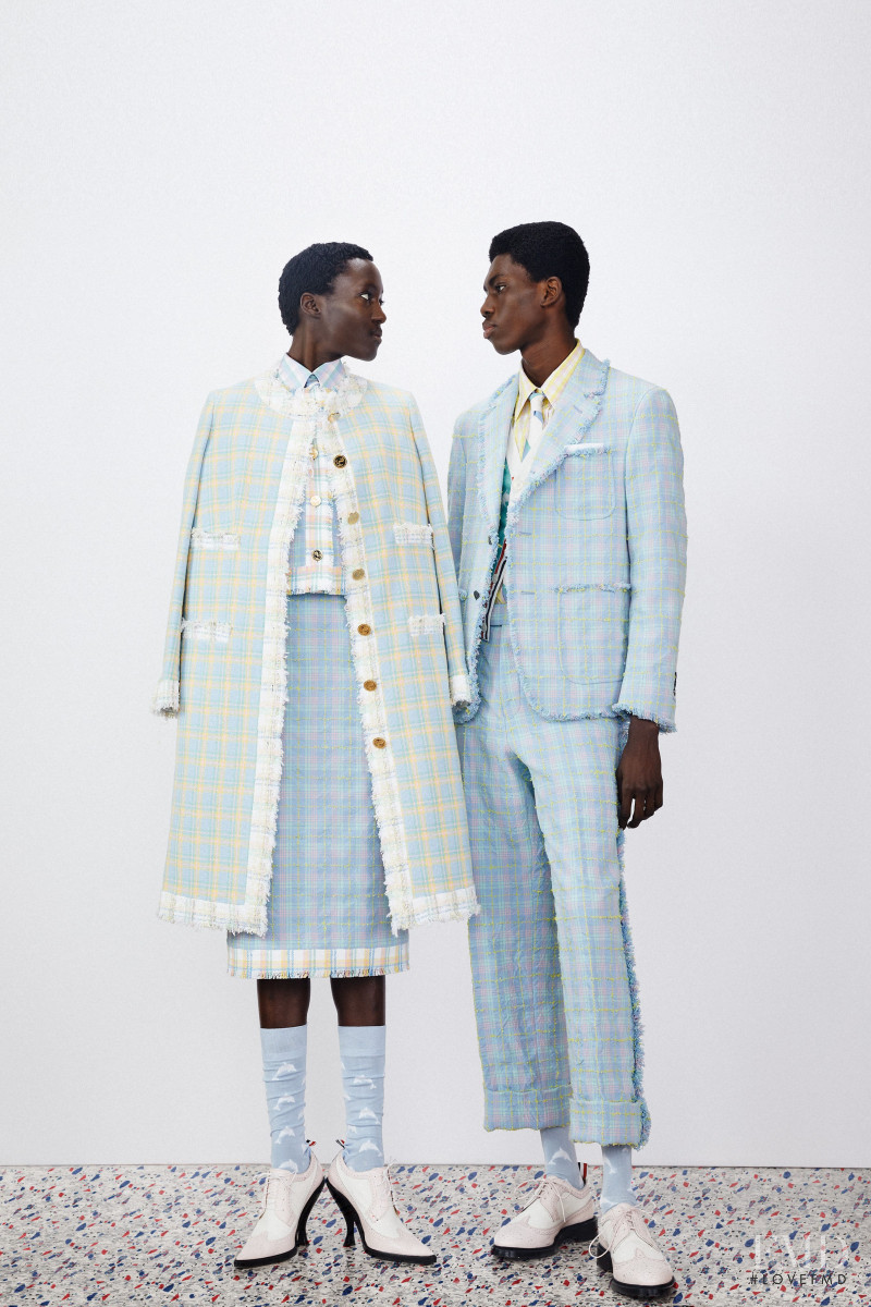 Rouguy Faye featured in  the Thom Browne lookbook for Resort 2020