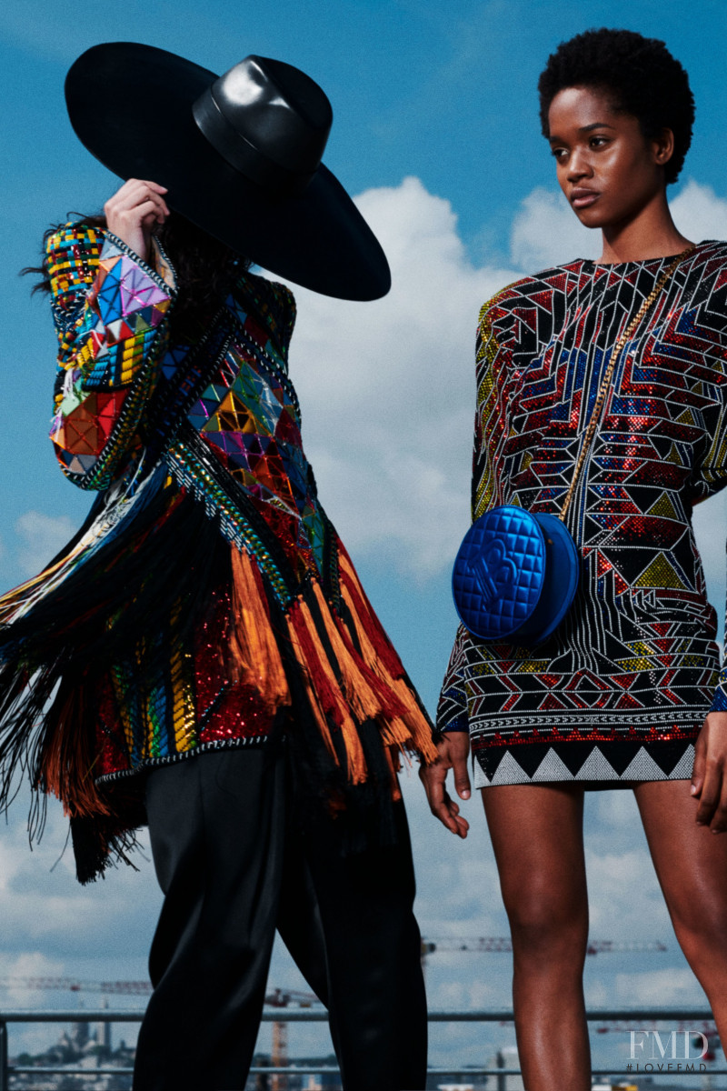 Nora Uchenna Omeire featured in  the Balmain lookbook for Resort 2020