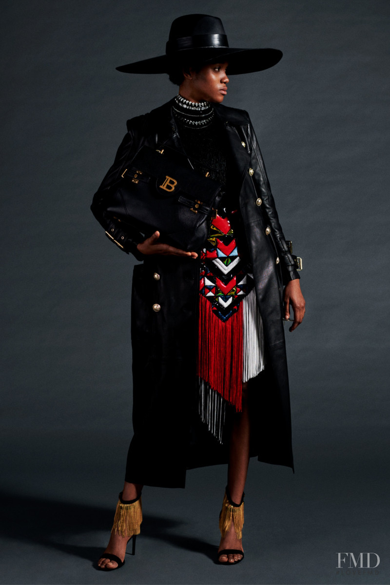 Nora Uchenna Omeire featured in  the Balmain lookbook for Resort 2020