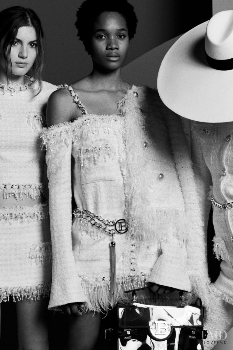 Nora Uchenna Omeire featured in  the Balmain lookbook for Resort 2020