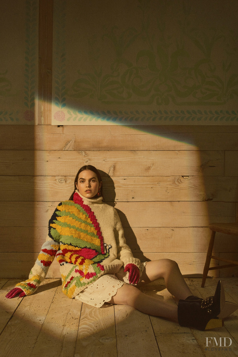 Lily Stewart featured in  the Tory Burch lookbook for Resort 2020