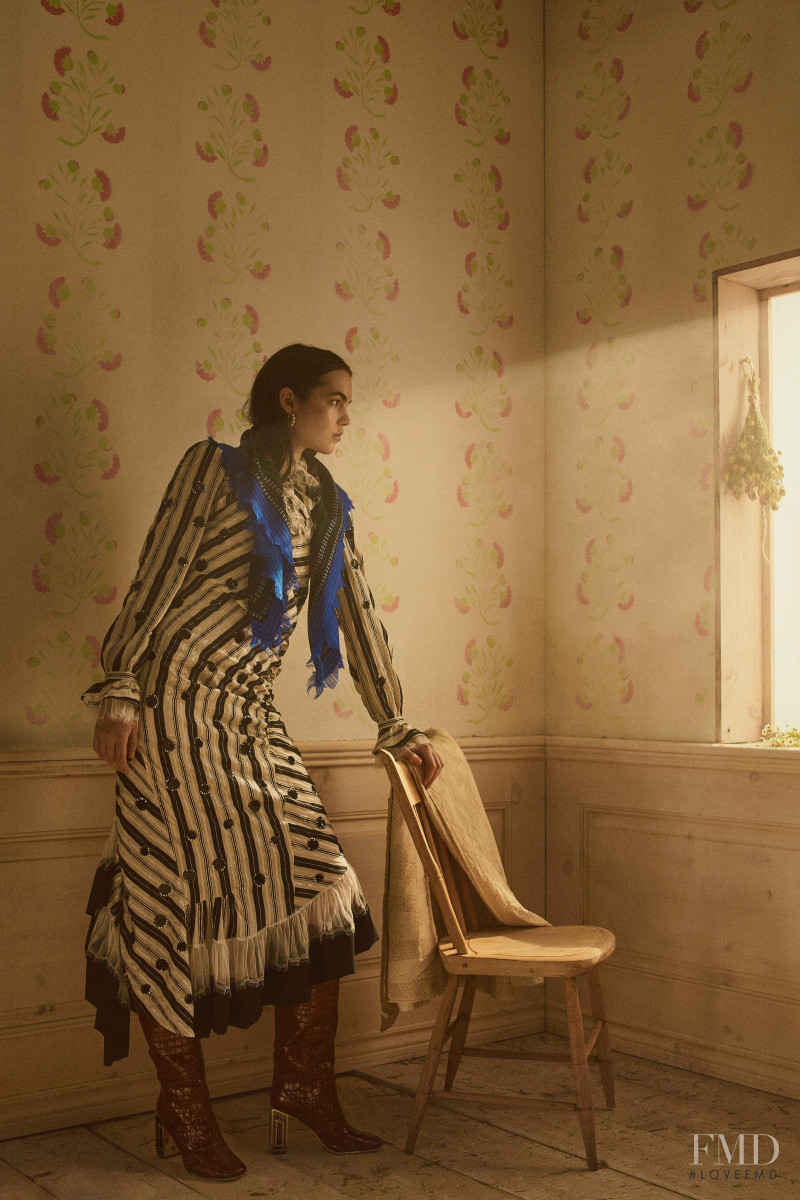 Lily Stewart featured in  the Tory Burch lookbook for Resort 2020