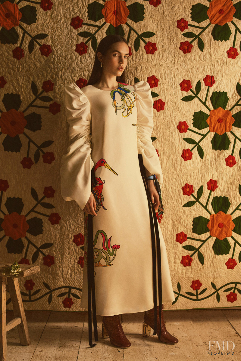 Lily Stewart featured in  the Tory Burch lookbook for Resort 2020