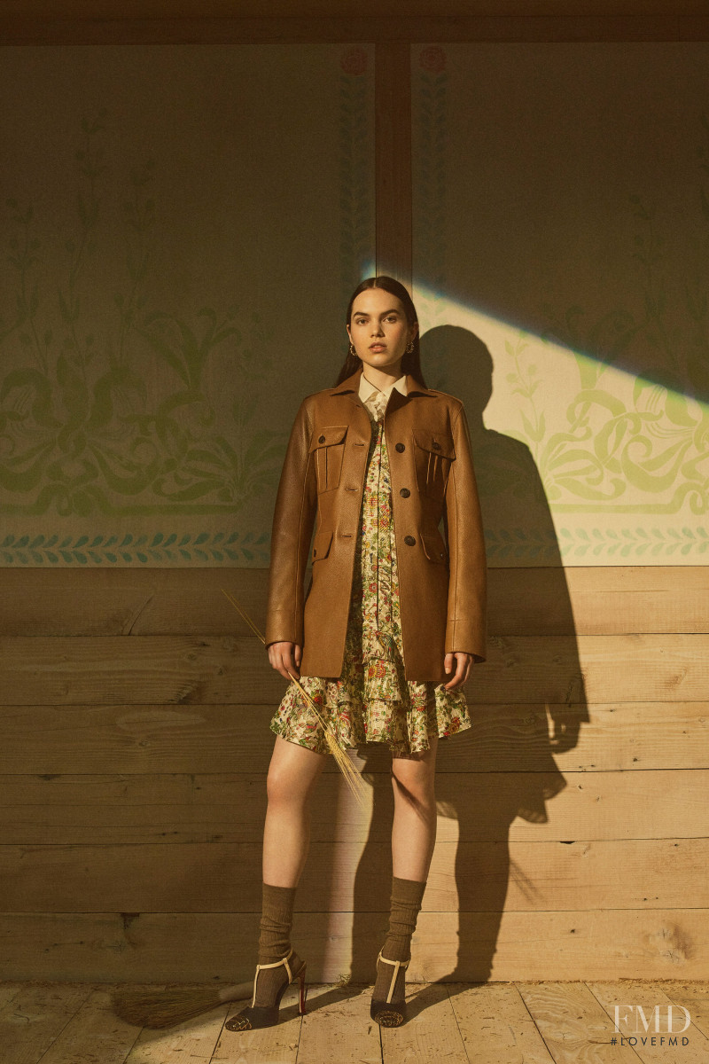 Lily Stewart featured in  the Tory Burch lookbook for Resort 2020