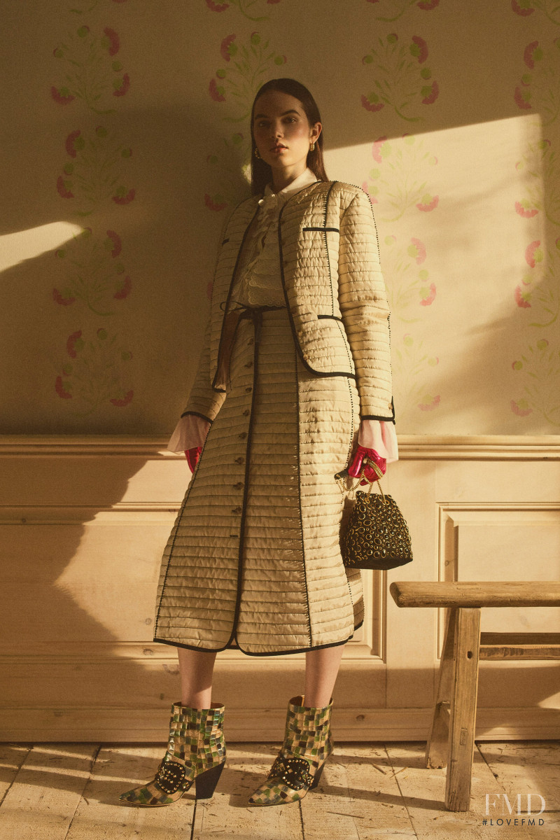 Lily Stewart featured in  the Tory Burch lookbook for Resort 2020