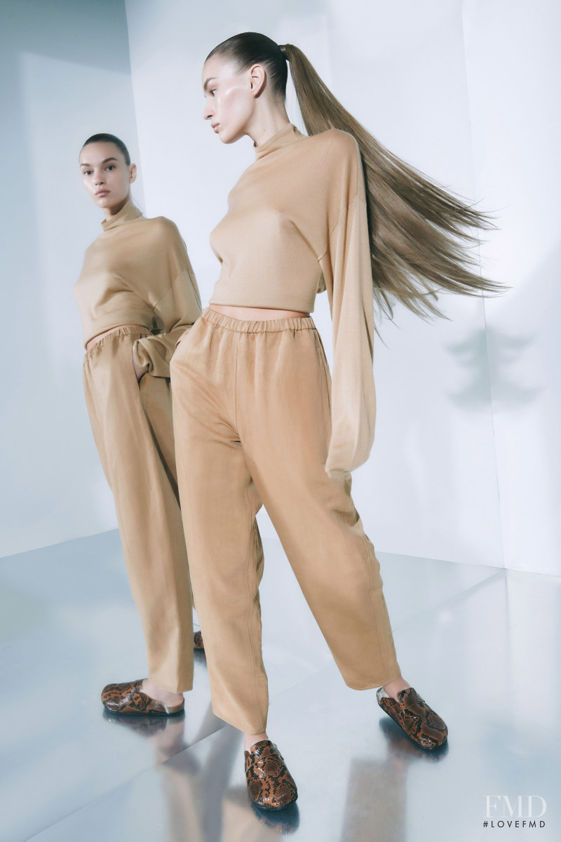 Natalia Sirotina featured in  the Sally LaPointe lookbook for Resort 2020