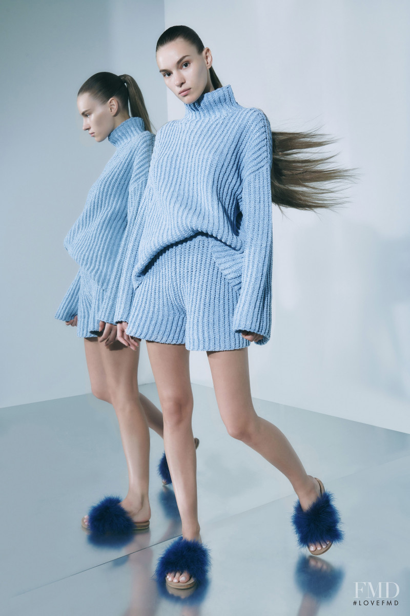 Natalia Sirotina featured in  the Sally LaPointe lookbook for Resort 2020