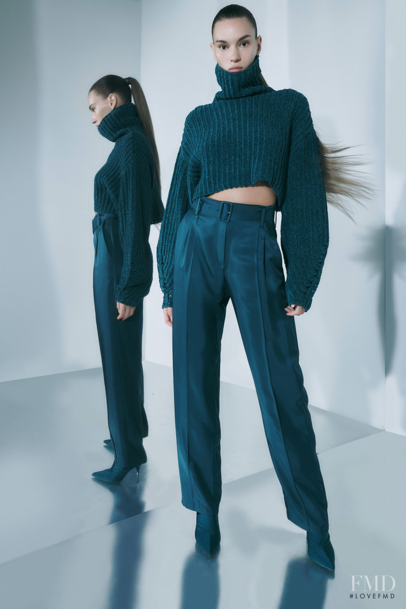 Natalia Sirotina featured in  the Sally LaPointe lookbook for Resort 2020