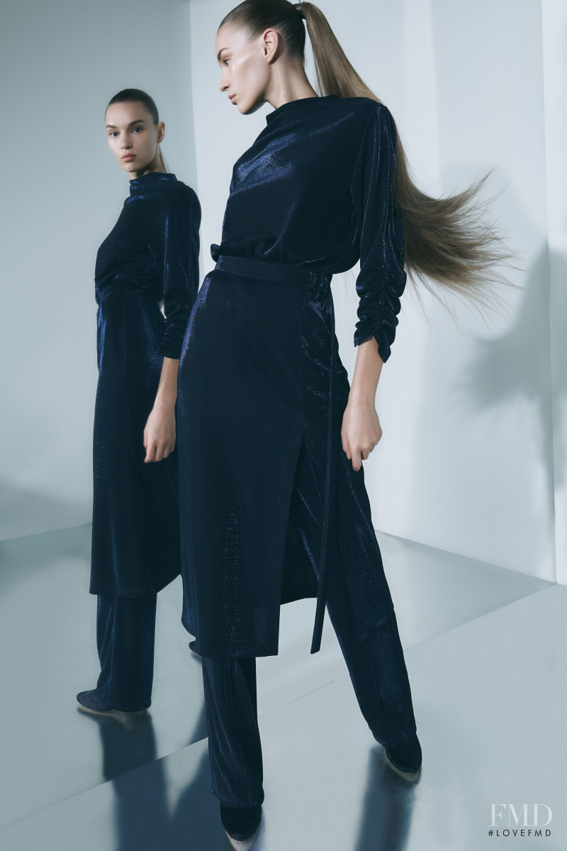 Natalia Sirotina featured in  the Sally LaPointe lookbook for Resort 2020