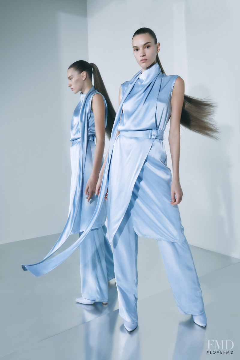 Natalia Sirotina featured in  the Sally LaPointe lookbook for Resort 2020