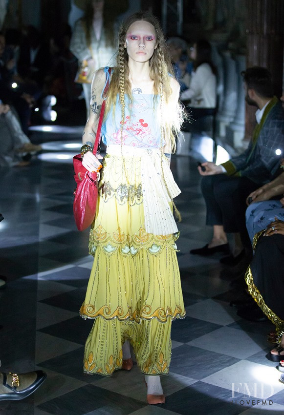 Olya Chernykh featured in  the Gucci fashion show for Resort 2020