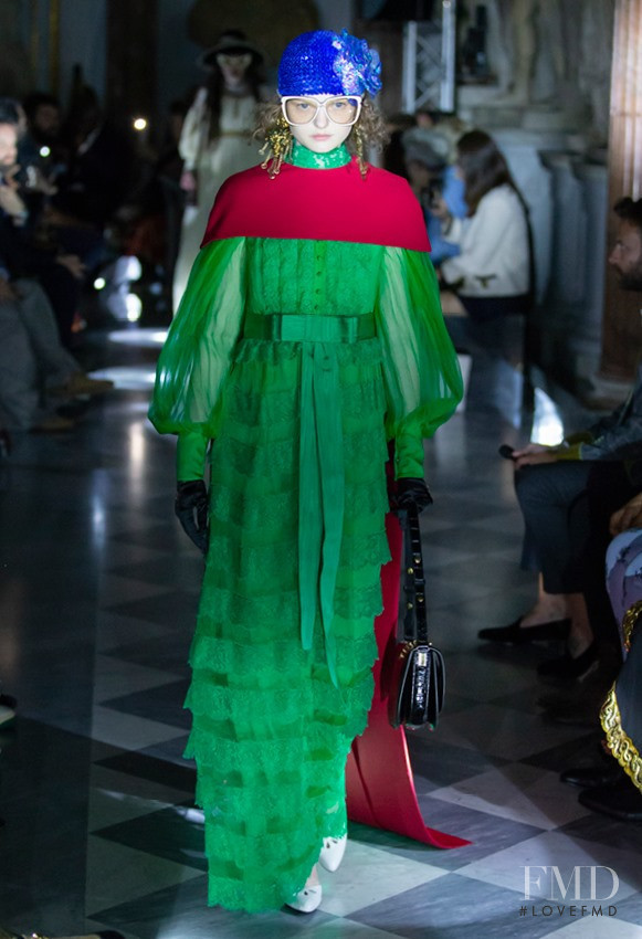 Aleksandra Ola Kursa featured in  the Gucci fashion show for Resort 2020