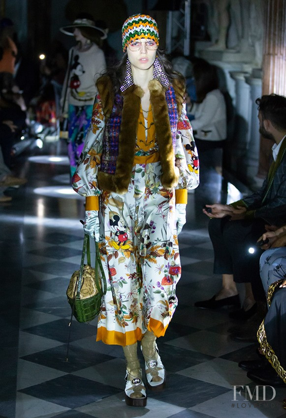 Hayett McCarthy featured in  the Gucci fashion show for Resort 2020