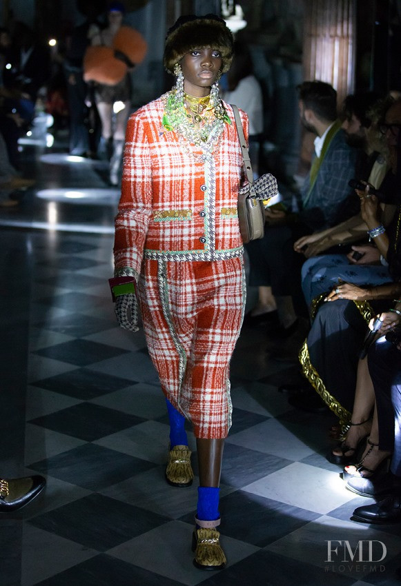 Pricela Januario featured in  the Gucci fashion show for Resort 2020